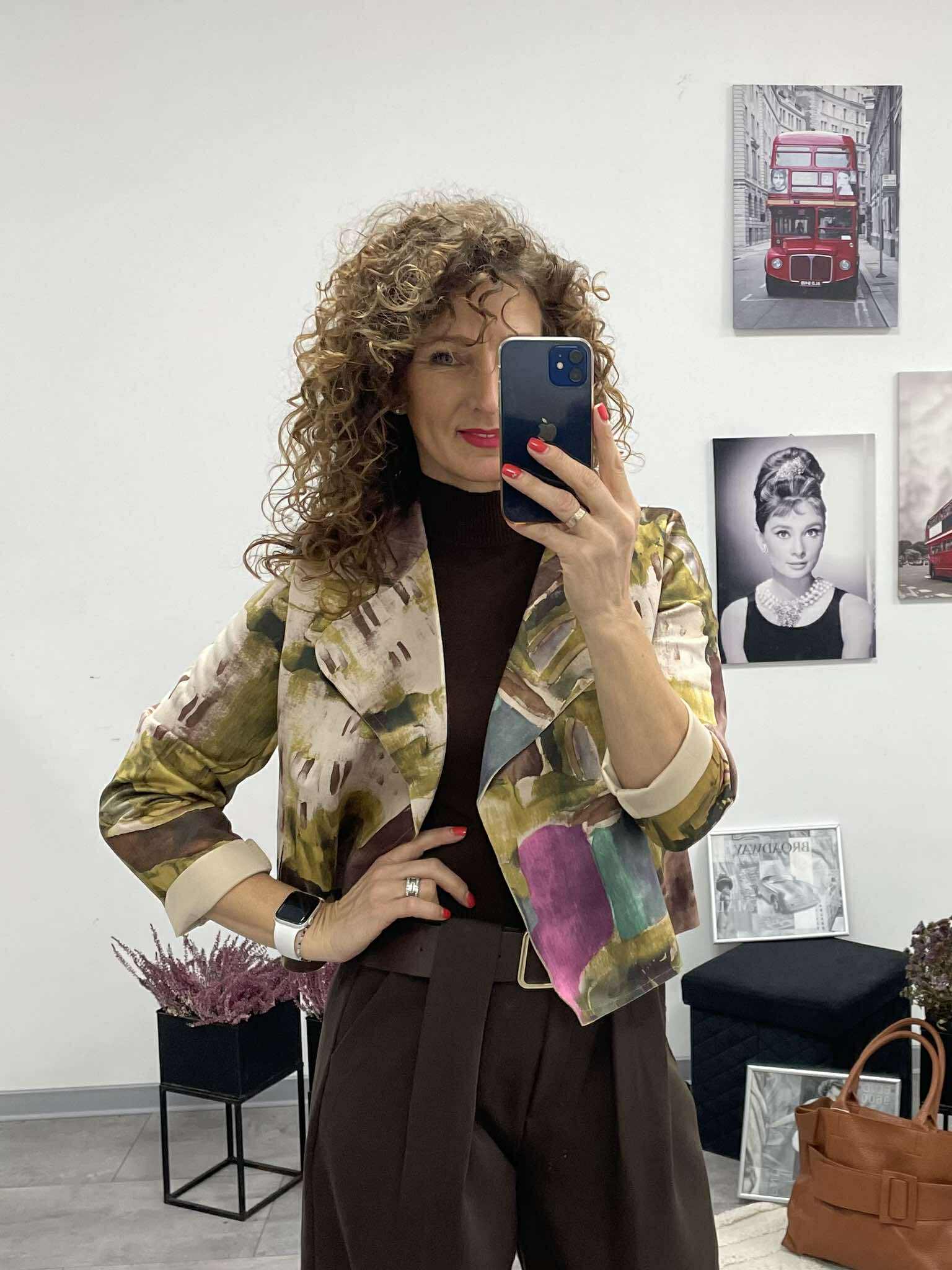 Tosca - Velúr rövid kabátka. Zöld