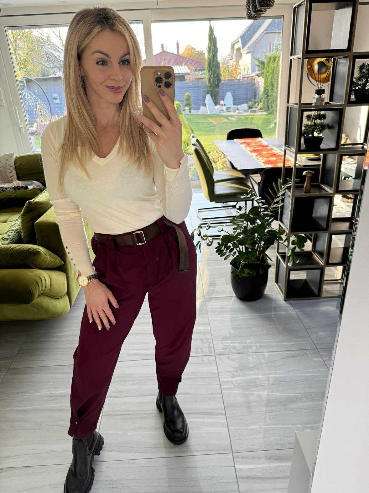 LOOSE - Laza kényelmi nadrág. Bordó, Sötétbarna, Középbarna.