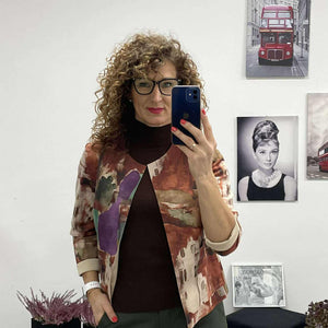 TOSCA - Velúr rövid kabátka. Rozsabarna