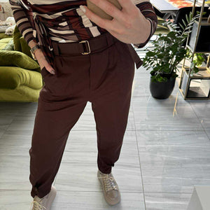 LOOSE - Laza kényelmi nadrág. Bordó, Sötétbarna, Középbarna.