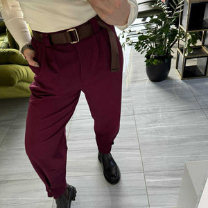 LOOSE - Laza kényelmi nadrág. Bordó, Sötétbarna, Középbarna.