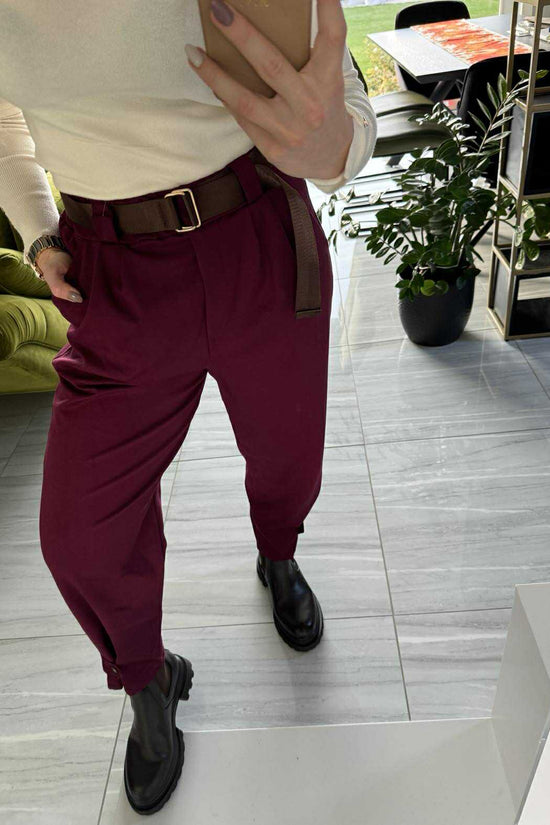 LOOSE - Laza kényelmi nadrág. Bordó, Sötétbarna, Középbarna.