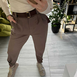 LOOSE - Laza kényelmi nadrág. Bordó, Sötétbarna, Középbarna.