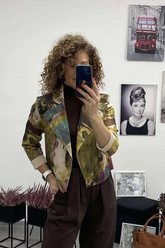 Tosca - Velúr rövid kabátka. Zöld