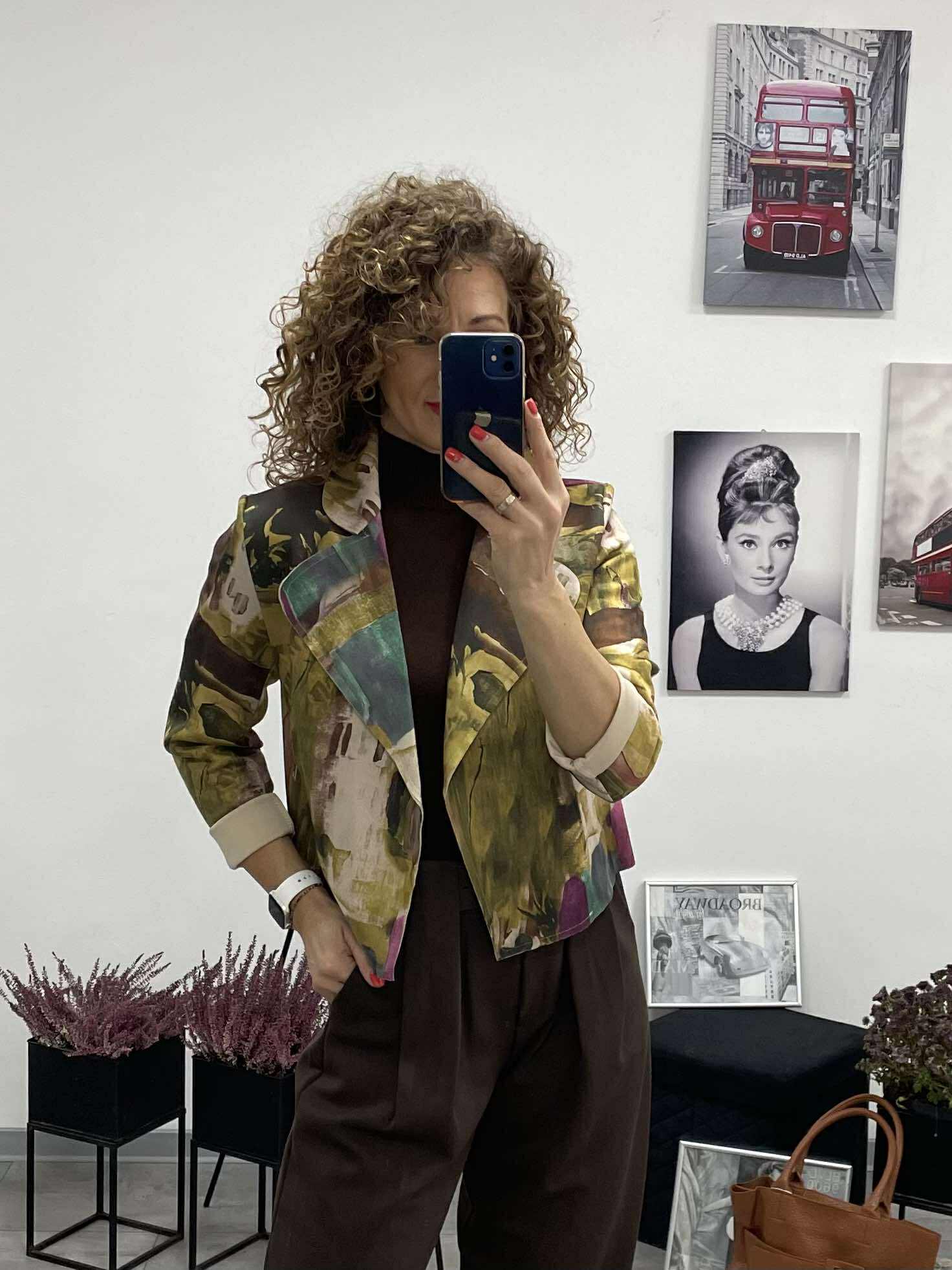 Tosca - Velúr rövid kabátka. Zöld