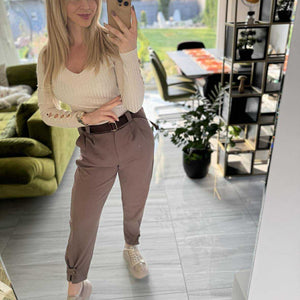 LOOSE - Laza kényelmi nadrág. Bordó, Sötétbarna, Középbarna.