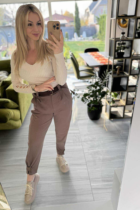 LOOSE - Laza kényelmi nadrág. Bordó, Sötétbarna, Középbarna.