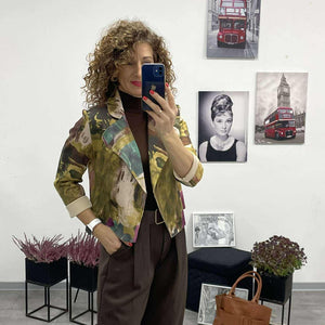 Tosca - Velúr rövid kabátka. Zöld