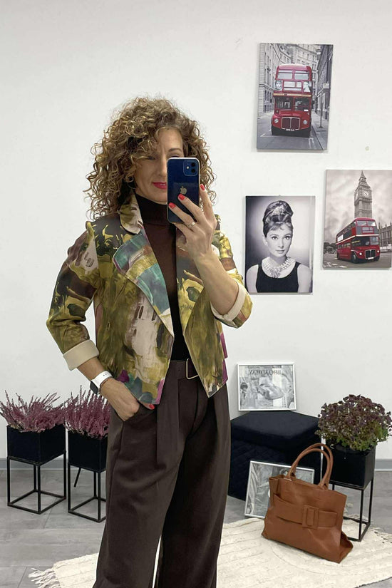 Tosca - Velúr rövid kabátka. Zöld