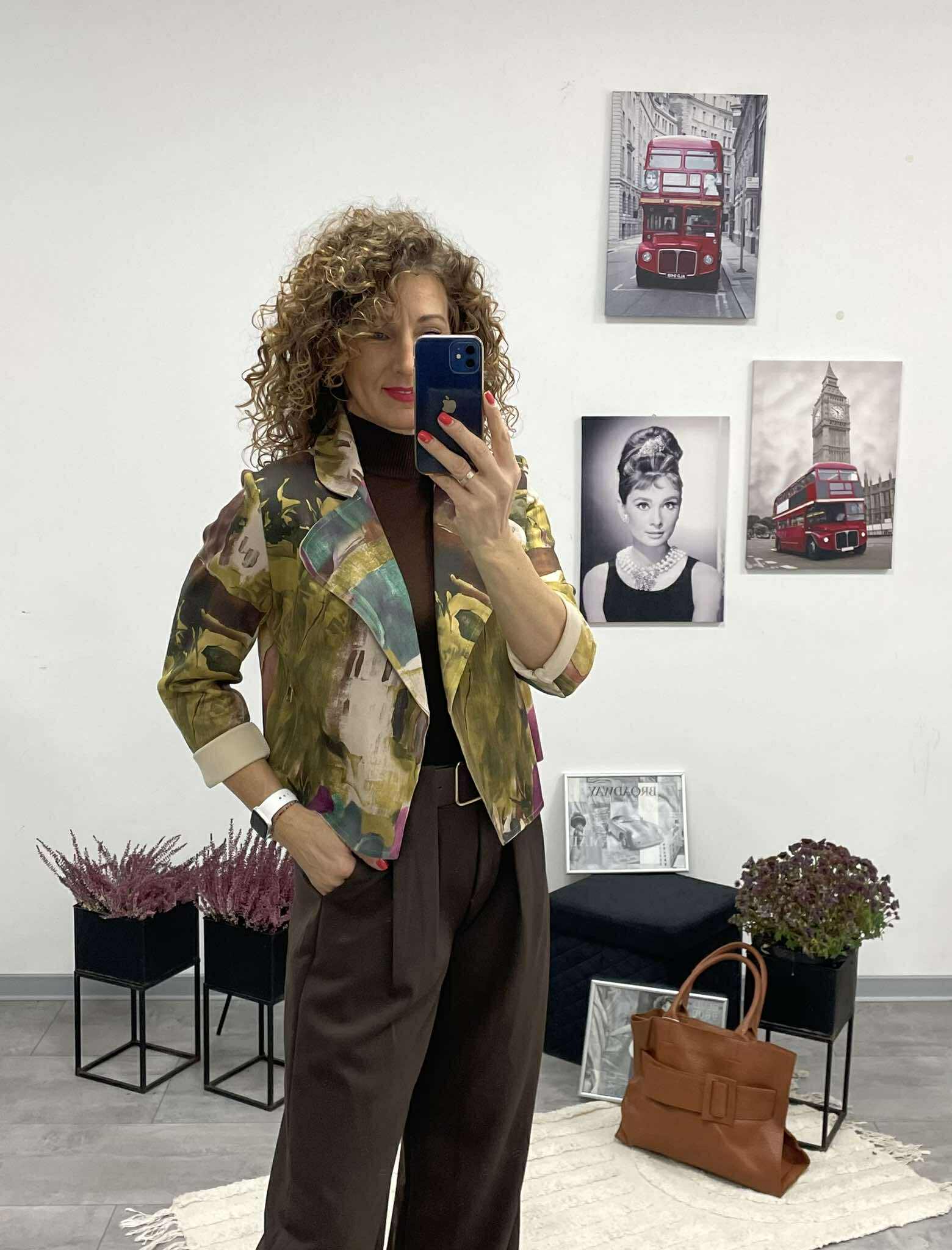 Tosca - Velúr rövid kabátka. Zöld