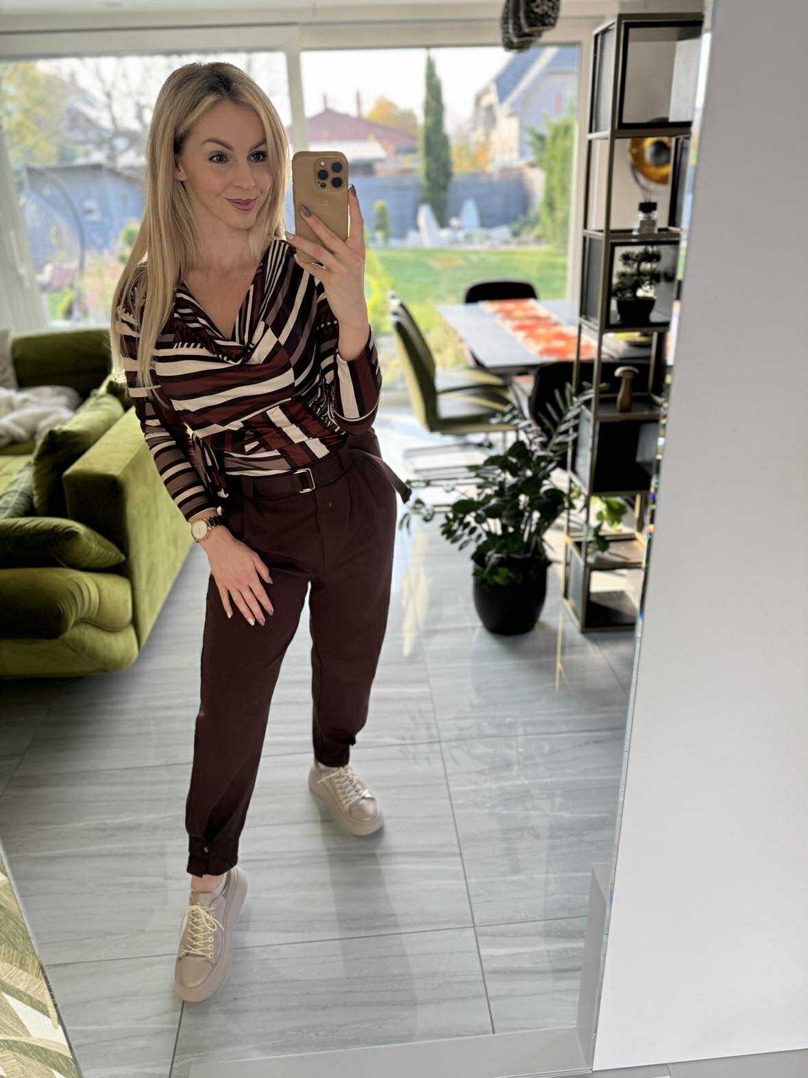 LOOSE - Laza kényelmi nadrág. Bordó, Sötétbarna, Középbarna.