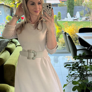 RITA - Bő maxi ruha. Bézs