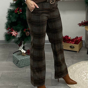 ALYNA - Elegáns nadrág. Barna