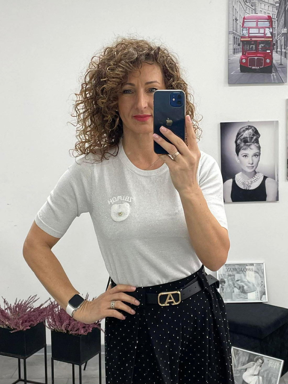 HILDA - Lurex szálas felső. Ezüst