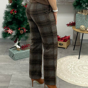 ALYNA - Elegáns nadrág. Barna