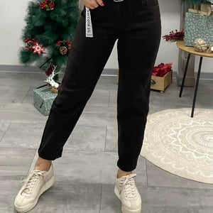 NEW BROWN - Mom fitt farmer nadrág. Sötétbarna