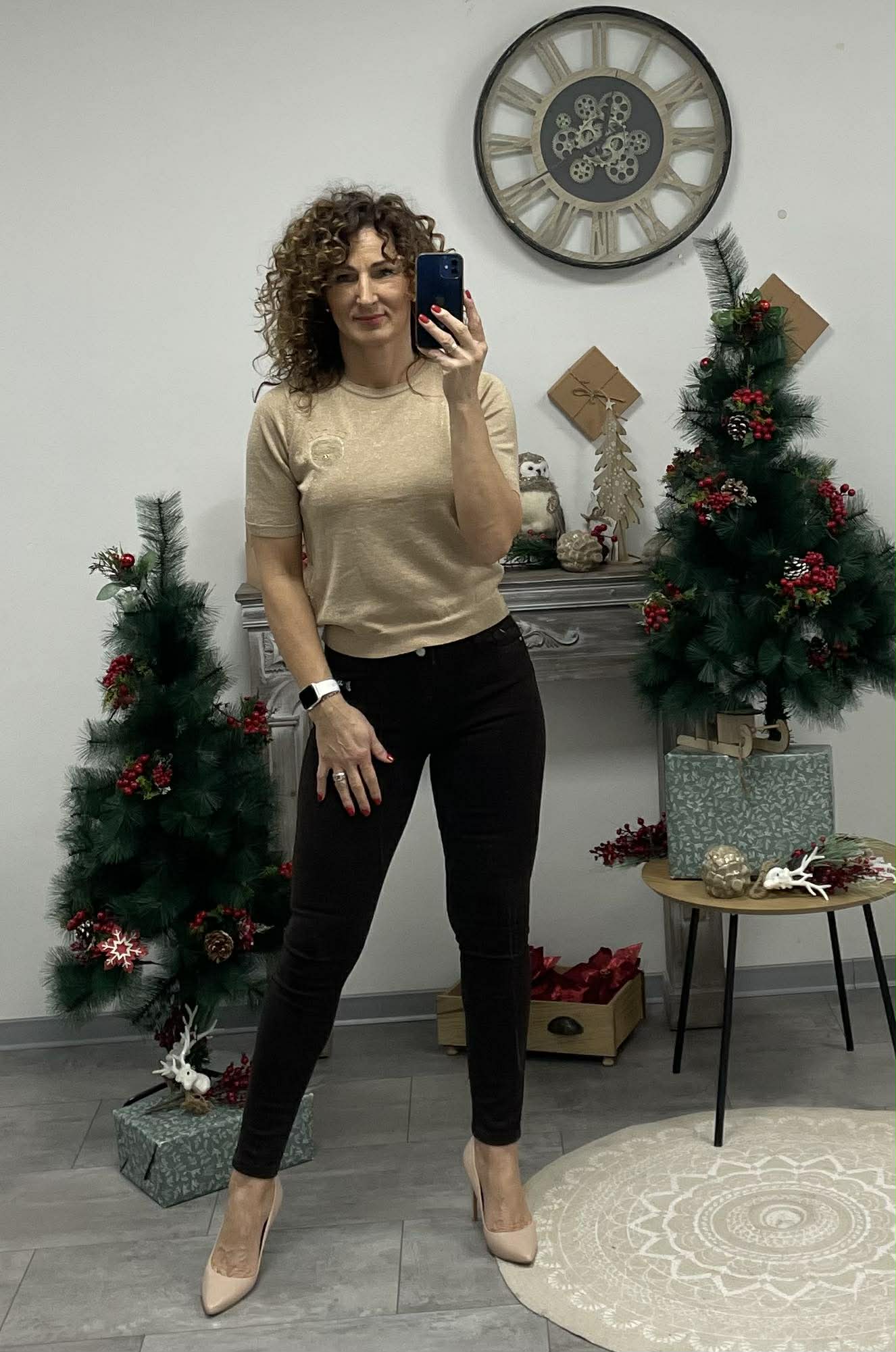 MOKKA - Push up farmer nadrág. Sötét barna