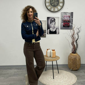 WIDE- Trapéz farmer nadrág. Barna