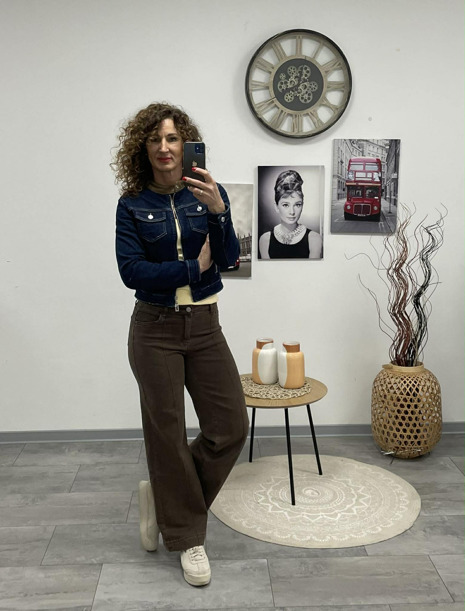 WIDE- Trapéz farmer nadrág. Barna