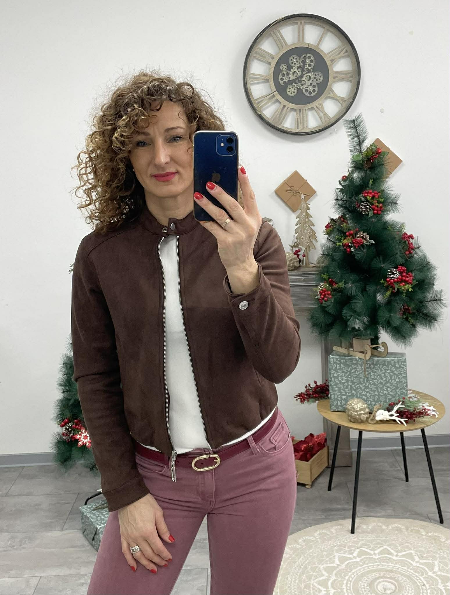 NEW COAT - Velúr hatású dzseki. Barna