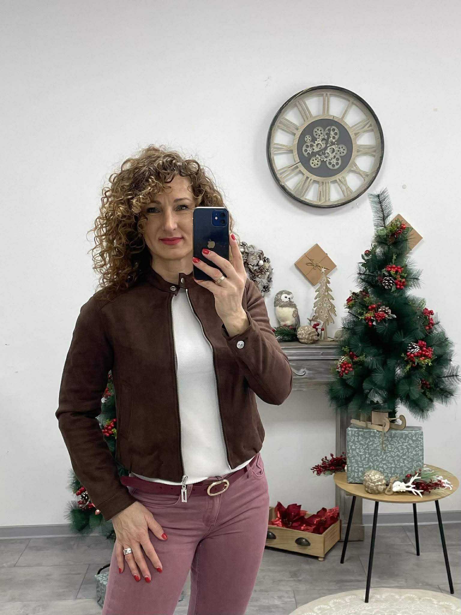 NEW COAT - Velúr hatású dzseki. Barna