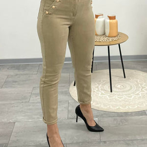 BOGI - Carot fazonú farmer nadrág. Bézs