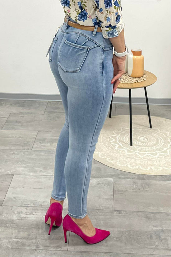 CLEAR - Push Up farmer nadrág. Világos