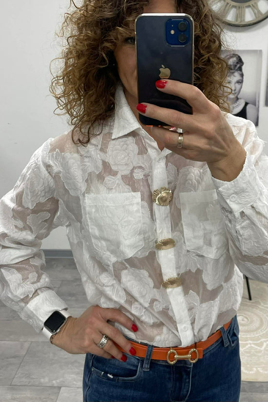 CINI - Alkalmi hímzett blúz