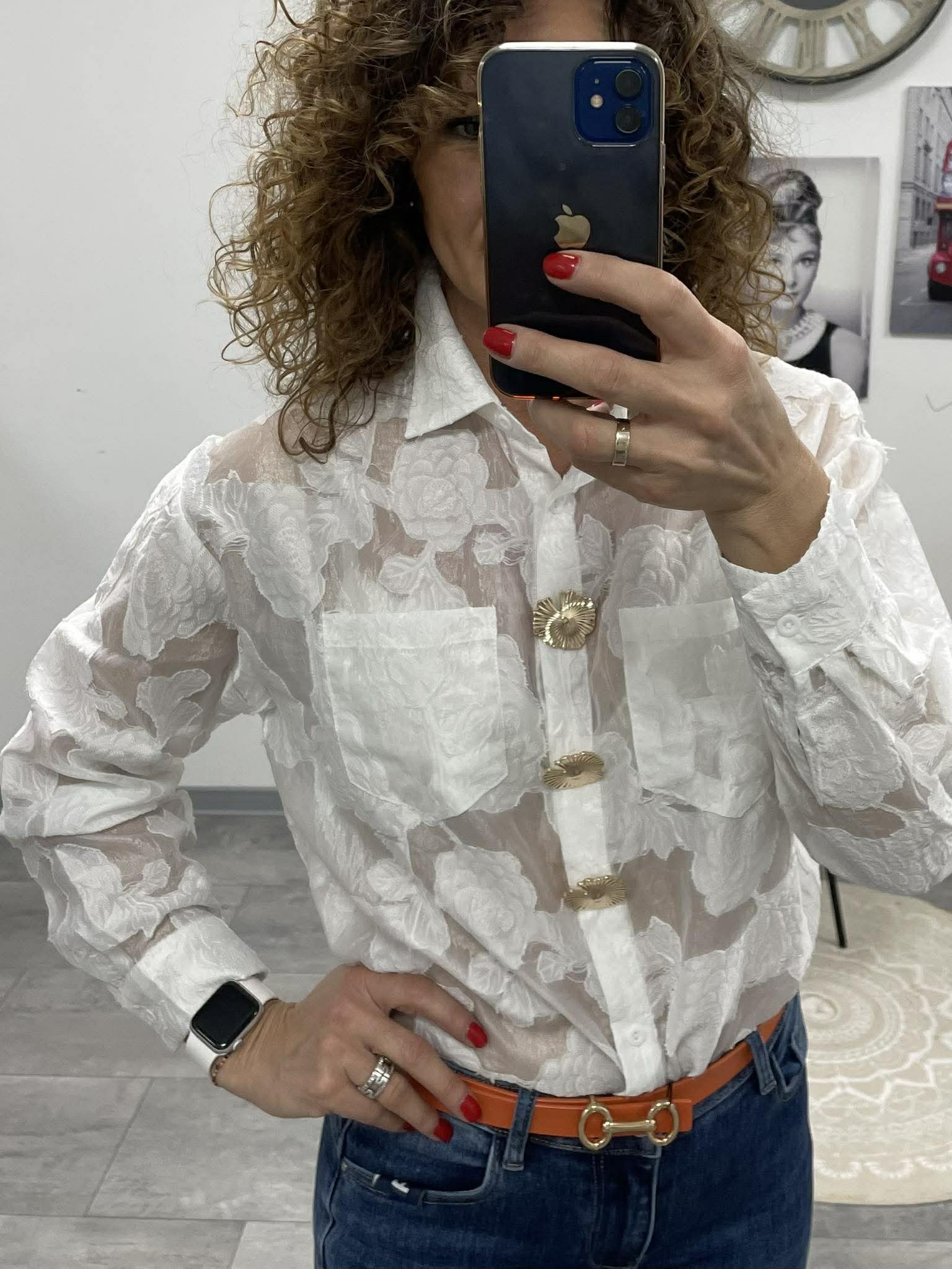 CINI - Alkalmi hímzett blúz