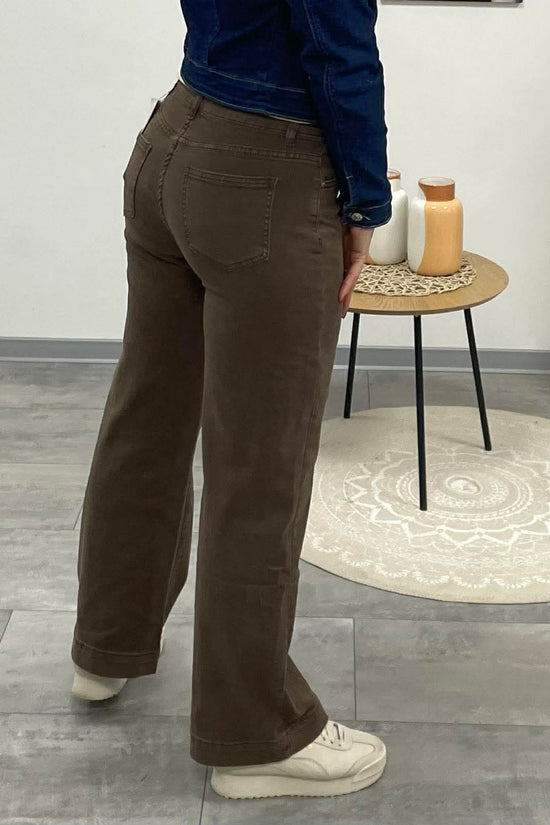 WIDE- Trapéz farmer nadrág. Barna