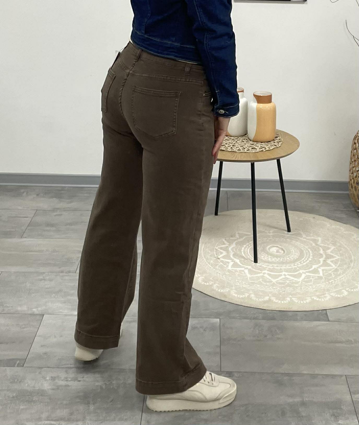 WIDE- Trapéz farmer nadrág. Barna