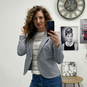 Pötyi - Mintás blézer. Szürke