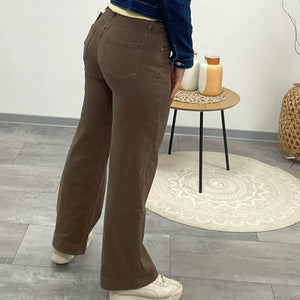 WIDE- Trapéz farmer nadrág. Barna