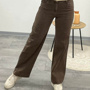 WIDE- Trapéz farmer nadrág. Barna