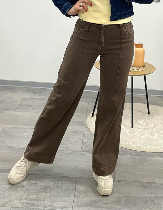 WIDE- Trapéz farmer nadrág. Barna