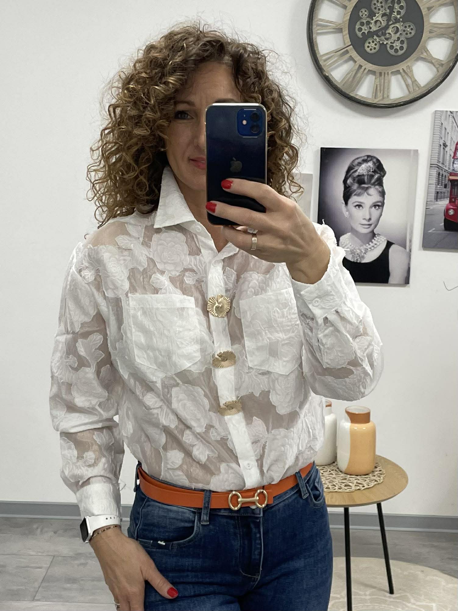 CINI - Alkalmi hímzett blúz