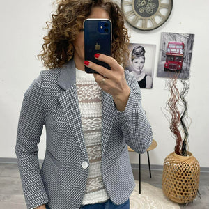 Pötyi - Mintás blézer. Szürke