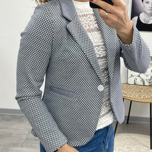 Pötyi - Mintás blézer. Szürke