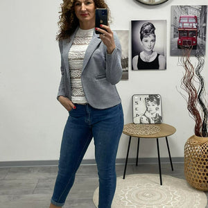 Pötyi - Mintás blézer. Szürke