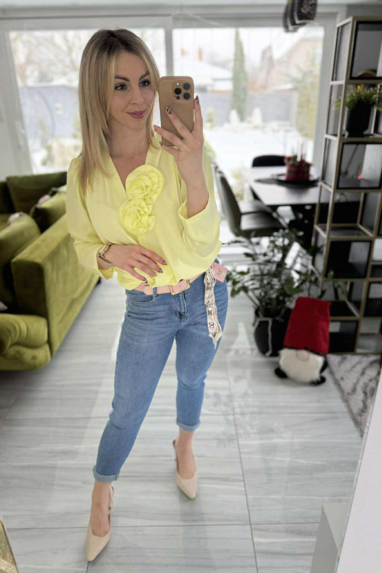 SARA MOM - Világos MOM fazonú farmer nadrág