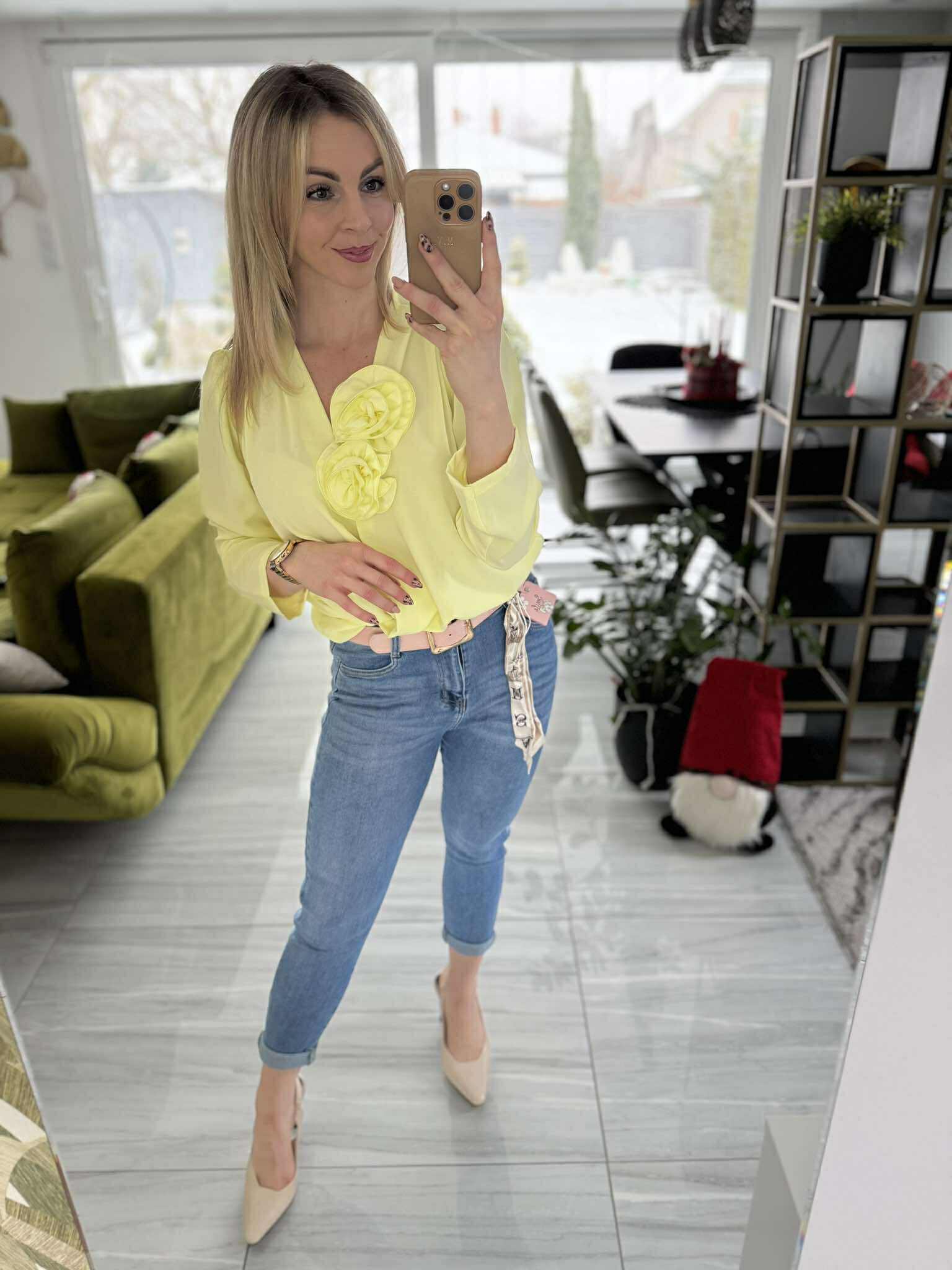 SARA MOM - Világos MOM fazonú farmer nadrág