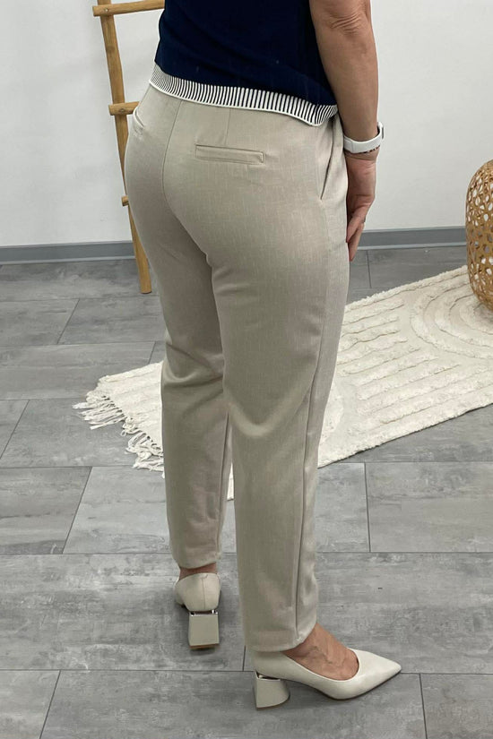 LCK - Gumis derekú nadrág. Világos bézs