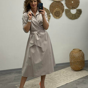 IRCSI - Átkötős ruha. Bézs