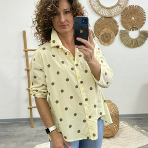 PÖTTY - Vászon ing. Sárga