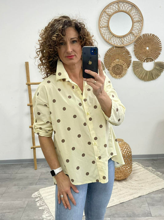 PÖTTY - Vászon ing. Sárga