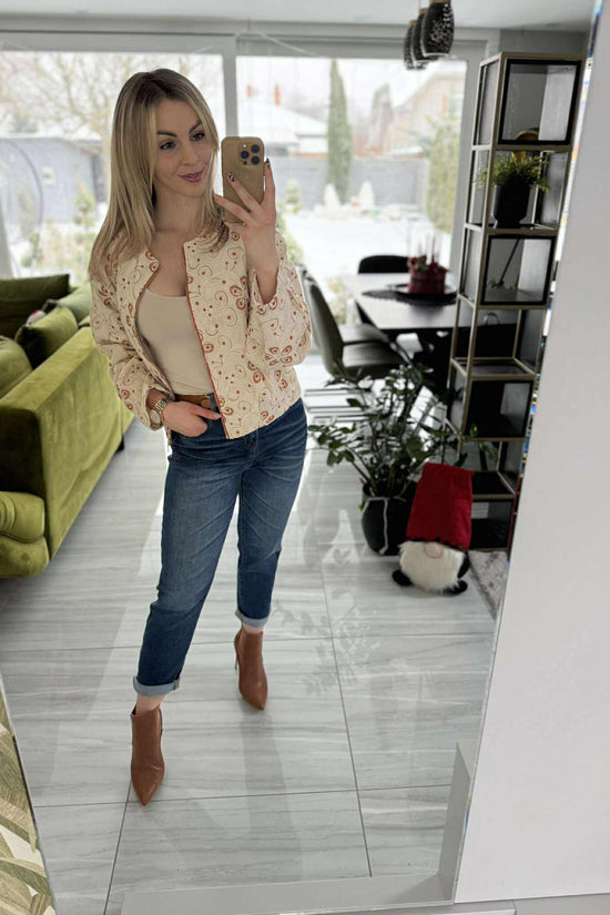 RUST - Zsinór virágos kiskabát.