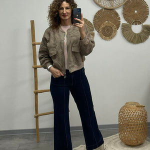 Zsaklin - Zsinór hímzett kabát. Teve barna