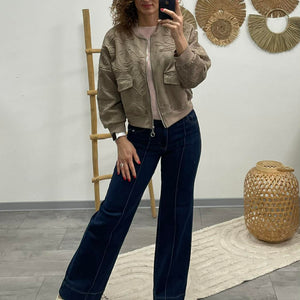 Zsaklin - Zsinór hímzett kabát. Teve barna