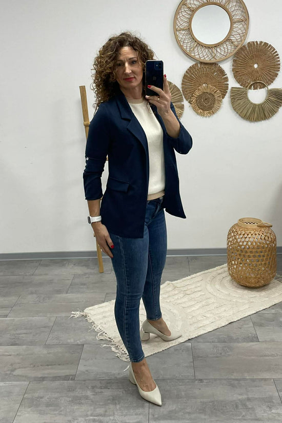 TRENDY - Női blézer. Sötét kék