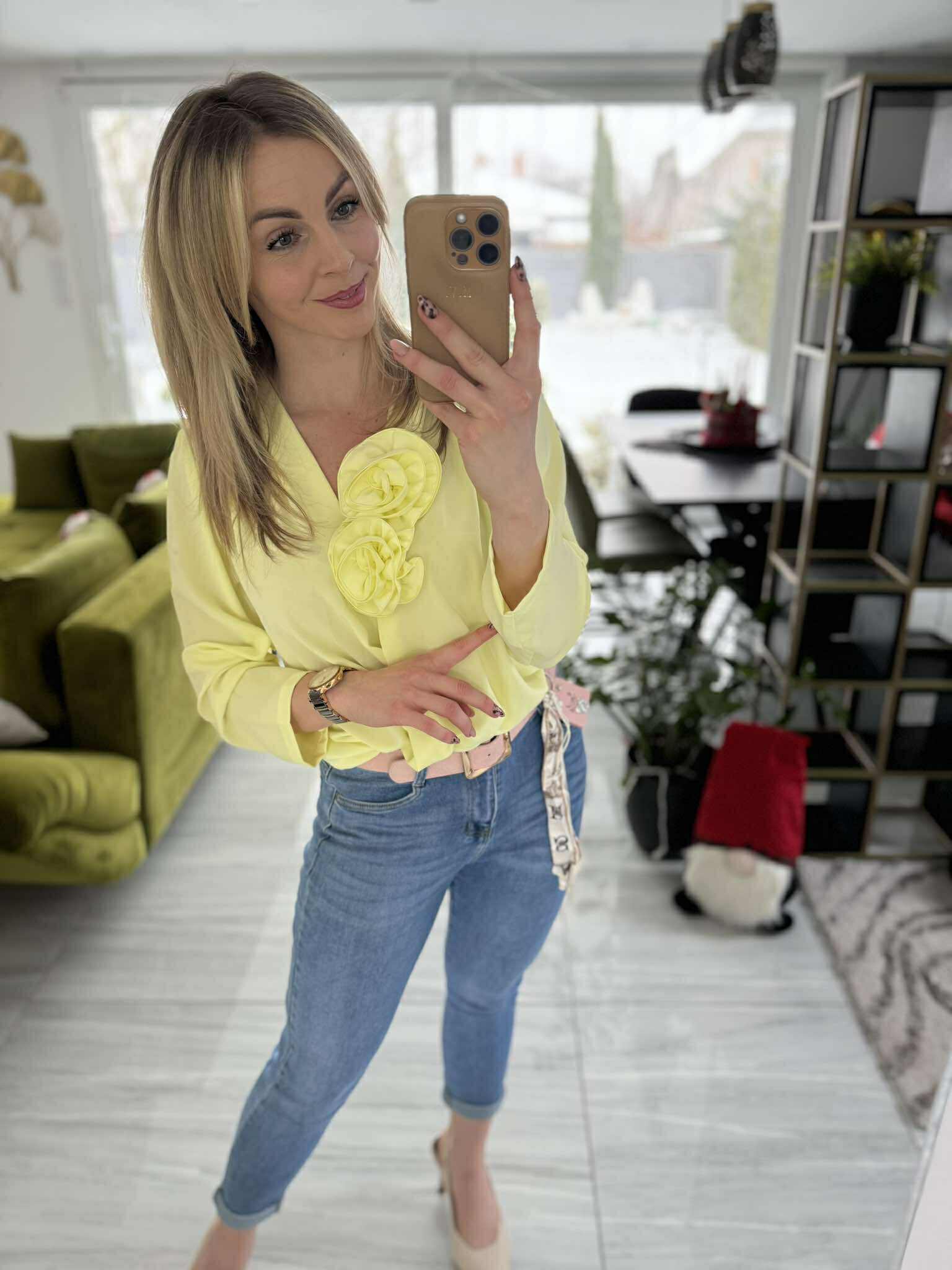 SARA MOM - Világos MOM fazonú farmer nadrág